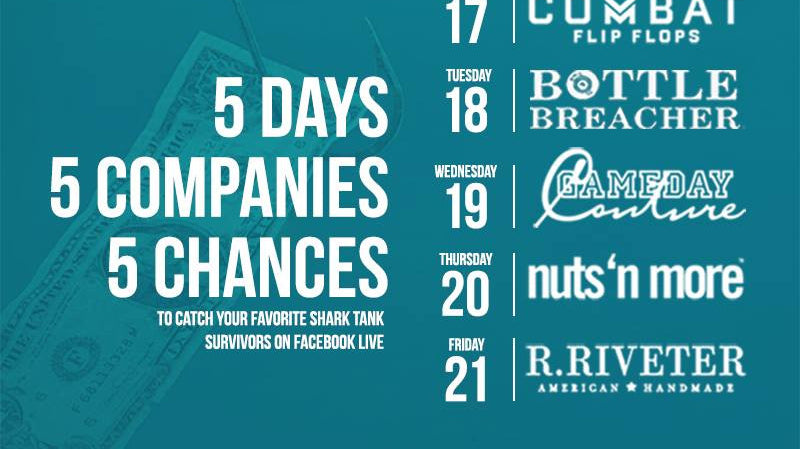 Facebook Live Givaways with Shark Tank Companies!