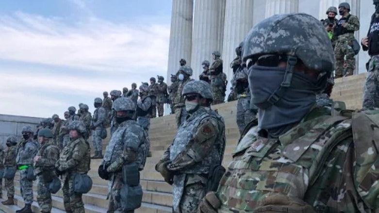 National Guard at Lincoln Memorial