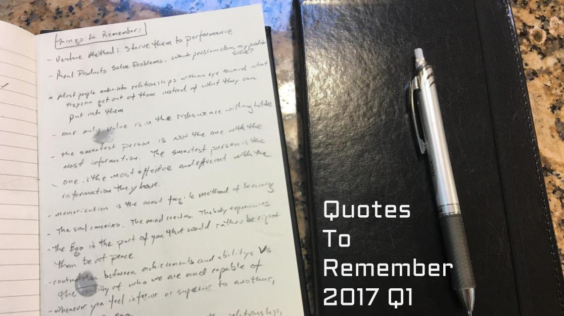 Quotes from the HMFIC's Journal