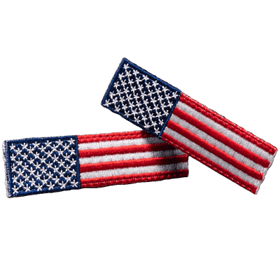 Floperator Embroidered U.S. Flag Patch Set