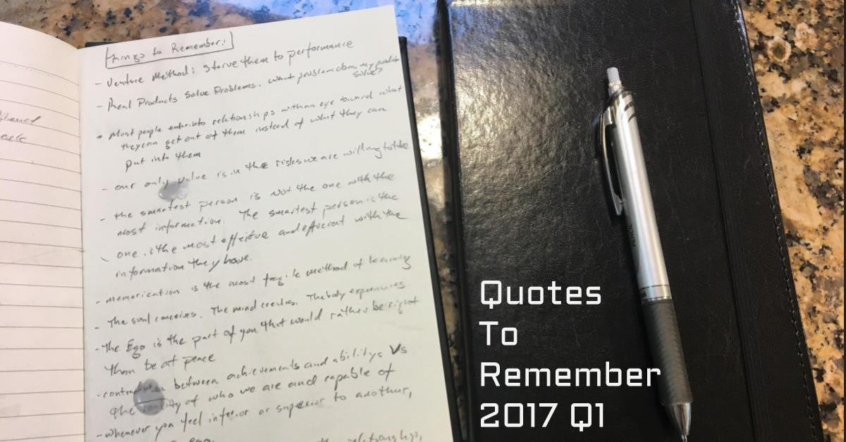 Quotes from the HMFIC's Journal