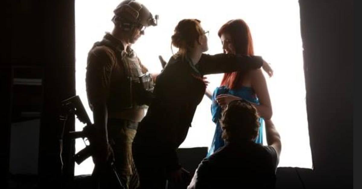 Combat Flip Flops Mixtape Monday 18 Feb 2019 image Army rangers and models in a photo shoot.