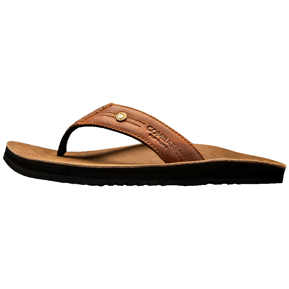 Men s AK47 Leather Flip Flops Combat Flip Flops