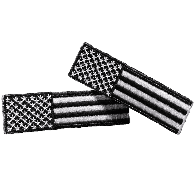 Black and White American Flag Embroidered Patch